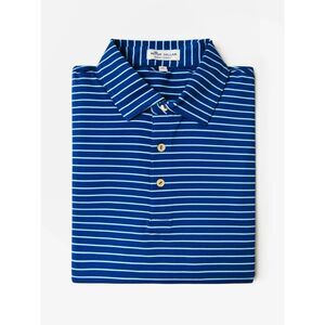Peter Millar Summer Comfort Blue Performance Polo Shirt Men's Size XL